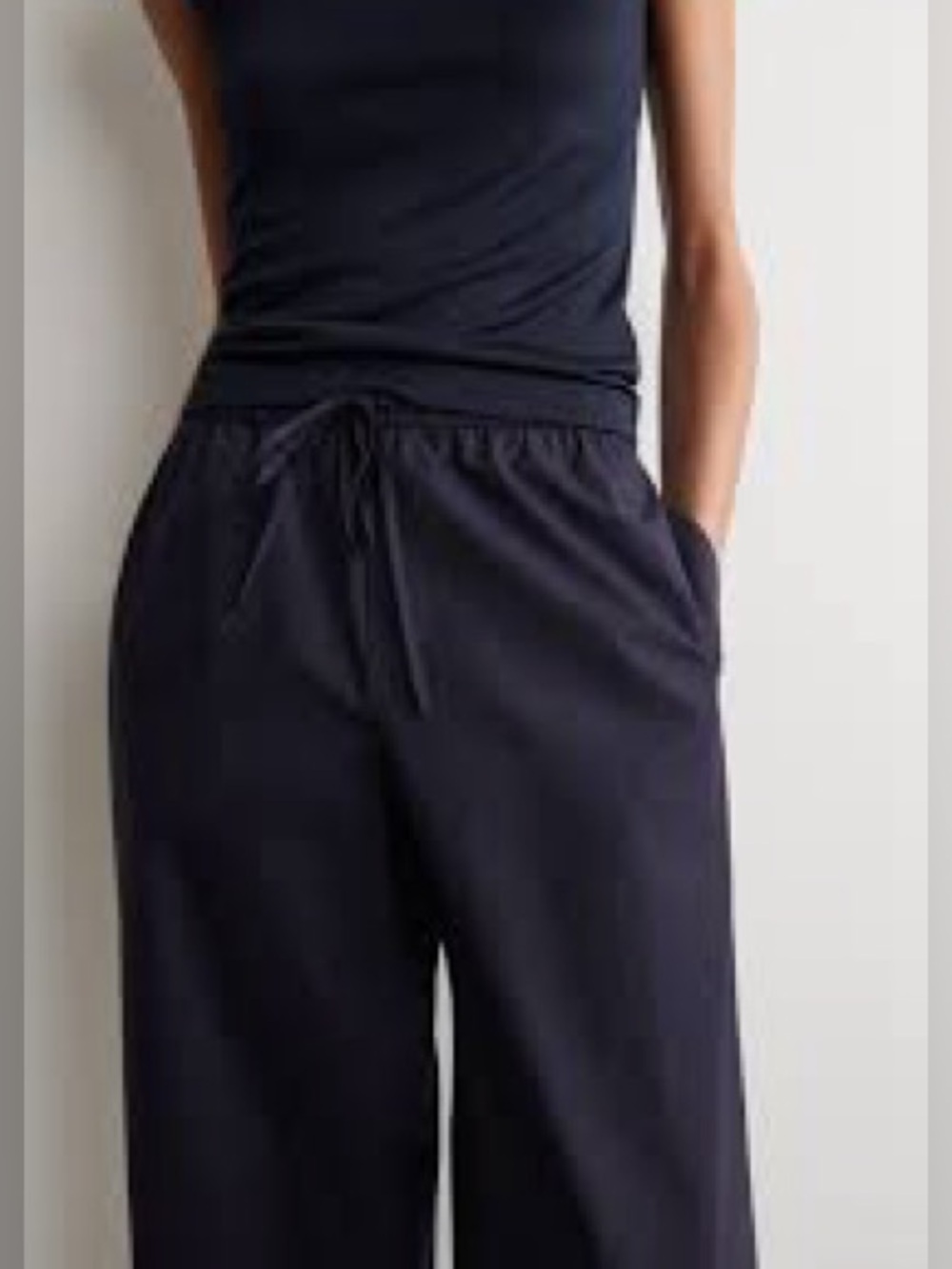 COS Navy Drawstring Casual Jogger Pants